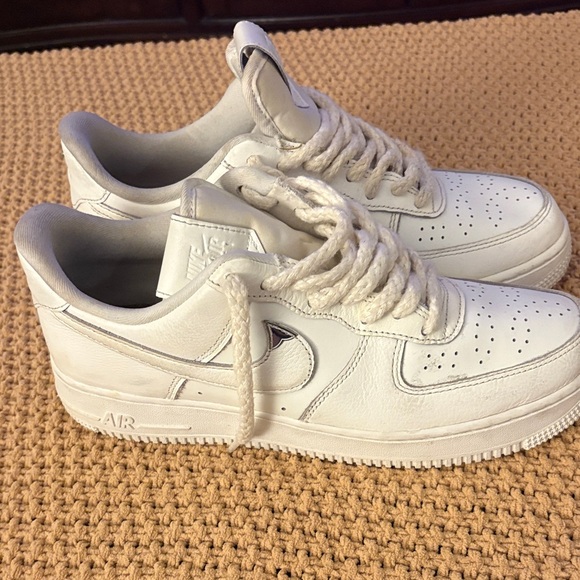 Nike Air Force 1 low 07 LV8-NEEDLEWORK" SAIL-MET SILVER women’s SZ 10 - Picture 3 of 6